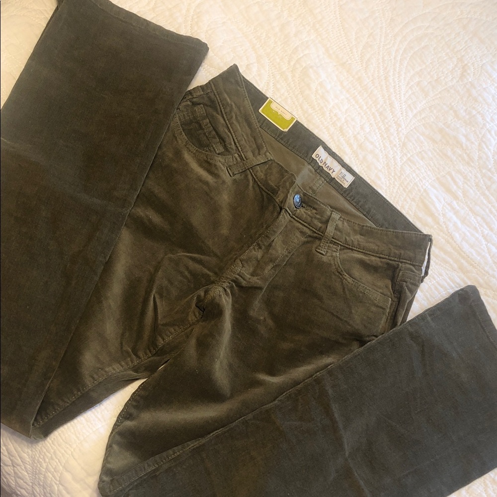 Old Navy Olive Green Corduroy Pants